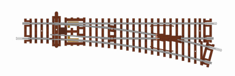 HORNBY TT8009 - TT - Weiche rechts, 166 mm, 15°